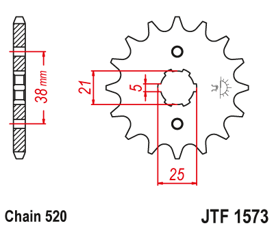 Звезда передняя JTF1573.13