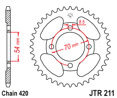 Звезда задняя JTR211.39