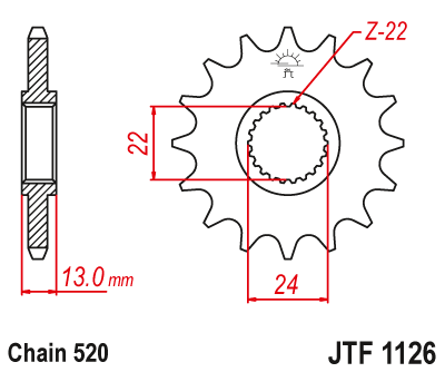Звезда передняя JTF1126.16