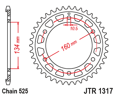 Звезда задняя JTR1317.40