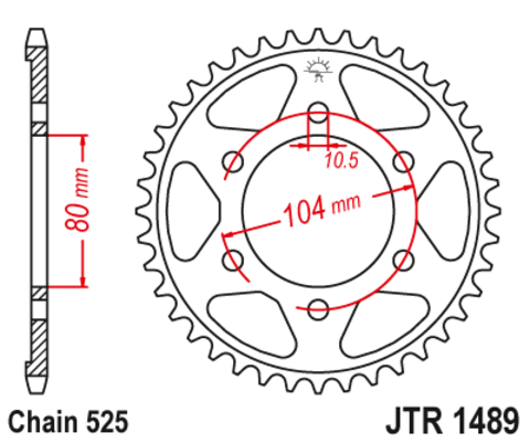 JT Звезда цепного привода JTR1489.46