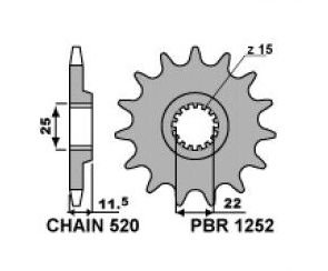 Звезда передняя PBR 1252 15 18NC (JTF1902.15)