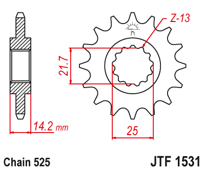 Звезда передняя JTF1531.15