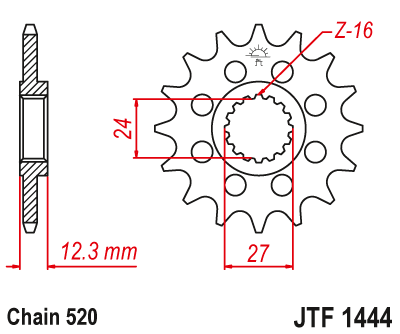 Звезда передняя JTF1444.17