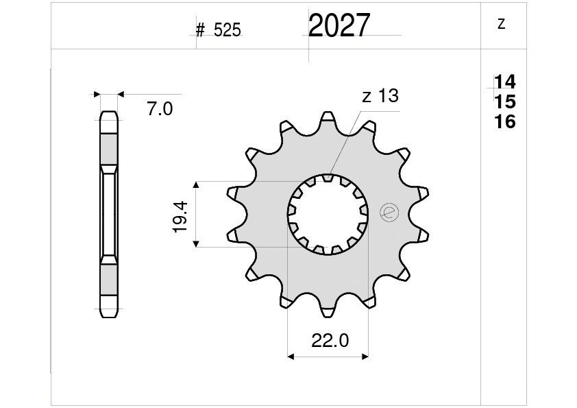 Звезда передняя Ognibene 2027-014 (JTF433.14)