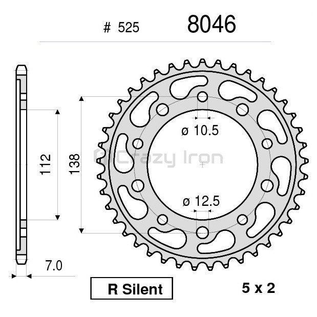 Звезда задняя Ognibene 8046-R42 (JTR1304.42) с демпфером