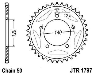 Звезда задняя JTR1797.41