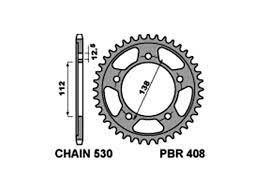 Звезда задняя PBR 408 43 C45 (JTR302.43)