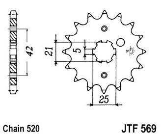 Звезда передняя JTF569.16