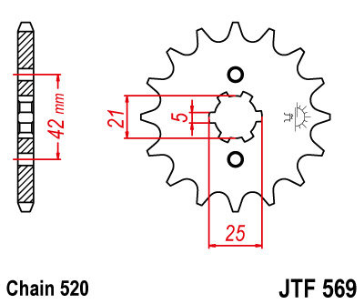 Звезда передняя JTF569.12