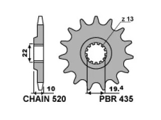 Звезда передняя PBR 435 C14 (JTF432.14)