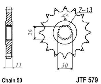 Звезда передняя JTF579.16