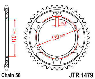 Звезда задняя JTR1479.47