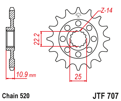 Звезда передняя JTF707.15