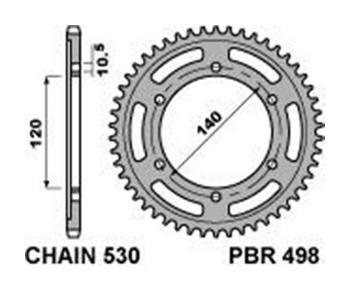 Звезда задняя PBR 498 49 C45 (JTR 499.49)