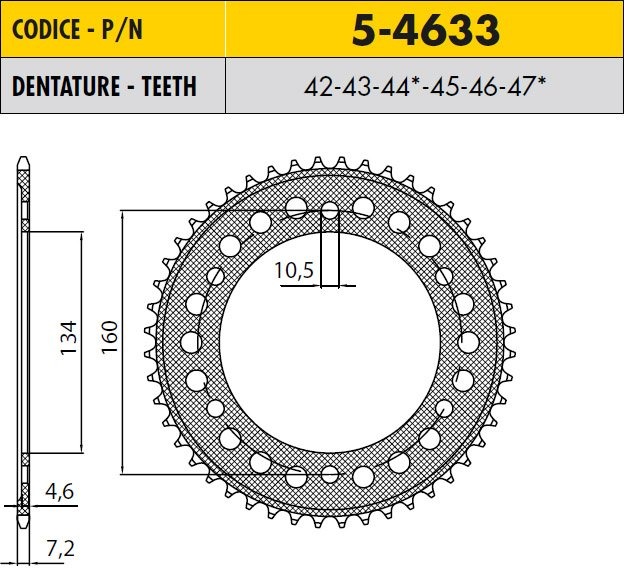 Звезда задняя Sunstar 5-5486-42 алюминиевая (JTR302.42)