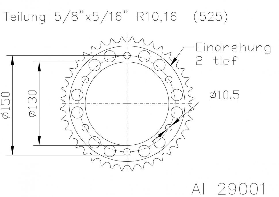 Звезда задняя приводная Esjot 50-29001 48 зубьев (JTR300.48)
