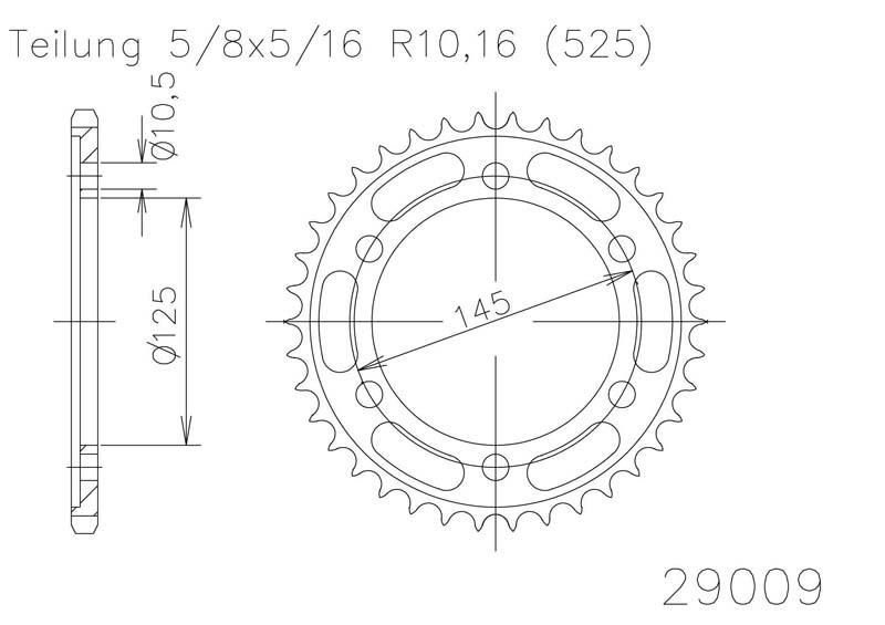 Звезда задняя приводная Esjot 50-29009 46 зубьев (JTR867.46)