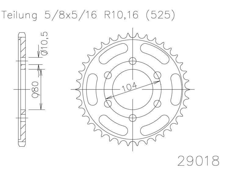 Звезда передняя приводная Esjot 50-29018 16 зубьев (JTF1586.16)