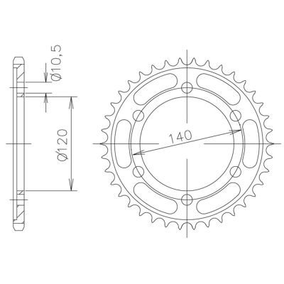 Звезда задняя приводная Esjot 50-35040 42 зуба (JTR499.42)