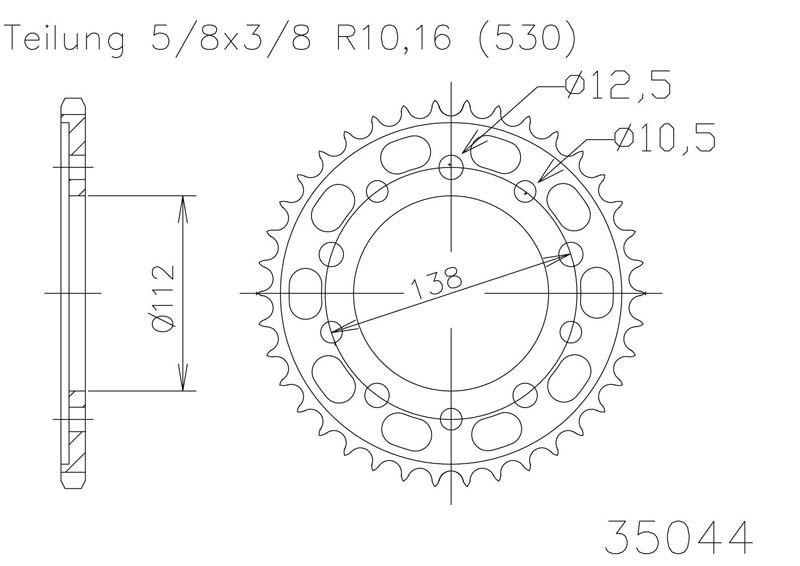 Звезда задняя приводная Esjot 50-35044 41 зуб (JTR302.41)