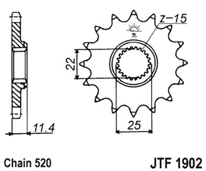 Звезда передняя JTF1902.16