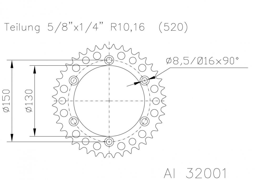 Звезда задняя алюминиевая Esjot 51-32001 49 зубьев (JTR245/2.49)