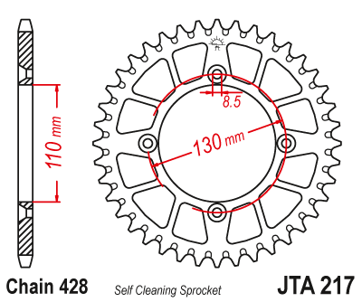 Звезда задняя JTA217.49