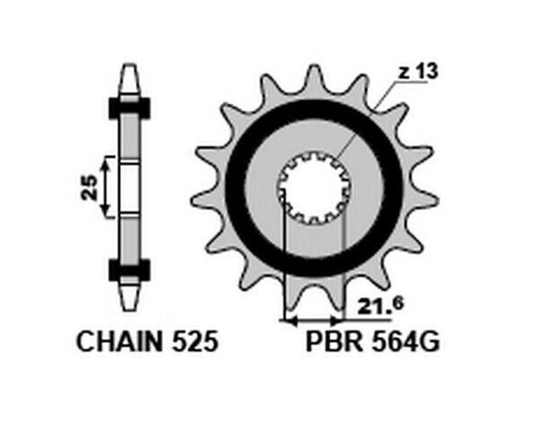 Звезда передняя PBR 564 G C15 18NC (JTF520.15)