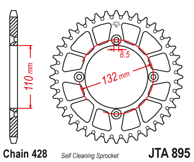 Звезда задняя JTA895.49