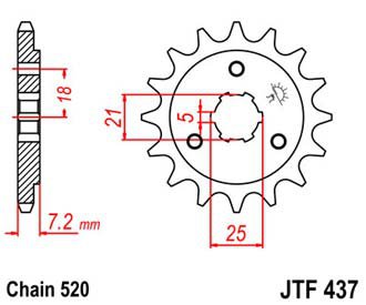 Звезда передняя JTF437.16