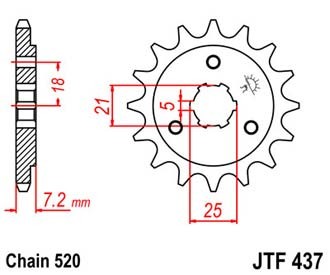 Звезда передняя JTF437.15