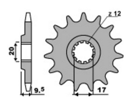 Звезда передняя PBR 7005 C14 18NC (JTF1906.14)