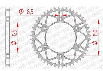 Звезда задняя стальная Afam 71304SLK+50