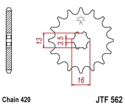 Звезда передняя JTF562.10
