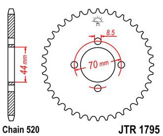 Звезда задняя JTR1795.22