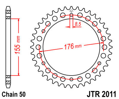 Звезда задняя JTR2011.45