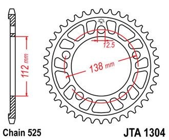 Звезда задняя JTA1304.44