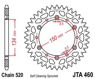 Звезда задняя JTA460.52