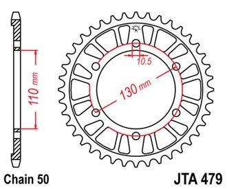 Звезда задняя JTA479.43
