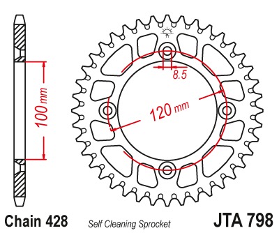 Звезда задняя JTA798.51