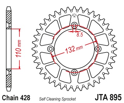 Звезда задняя JTA895.49