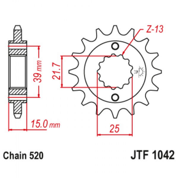 Звезда передняя JTF1042.14