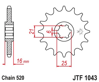 Звезда передняя JTF1043.14