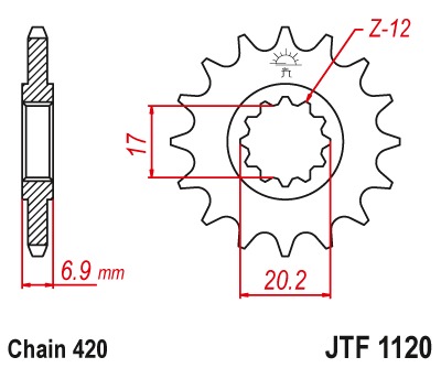 Звезда передняя JTF1120.11