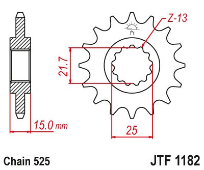Звезда передняя JTF1182.14