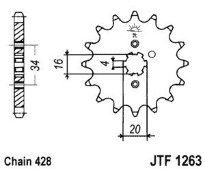 Звезда передняя JTF1263.16