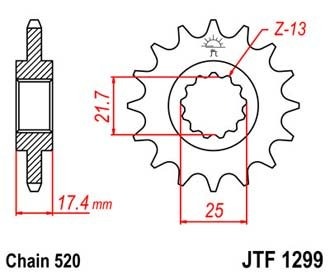 Звезда передняя JTF1299.14