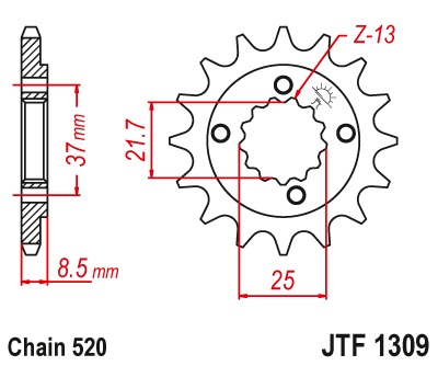 Звезда передняя JTF1309.16