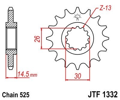Звезда передняя JTF1332.14